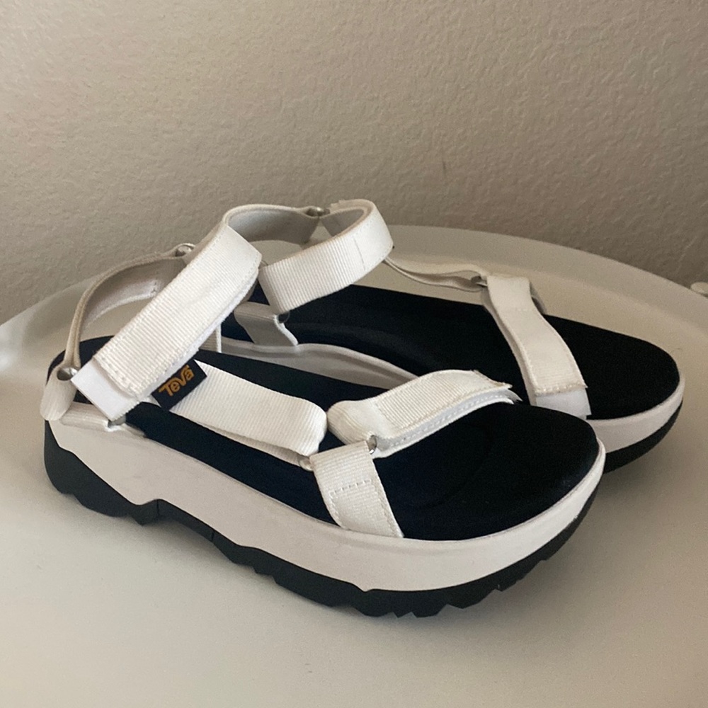 TEVA white platform sandal